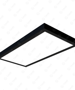 PLAFÓN LED 60X30 24W MARCO NEGRO CANDIL